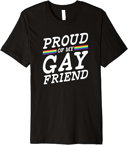 Amazoncom proud friend gay pride ally rainbow lgbt subtle pride flag